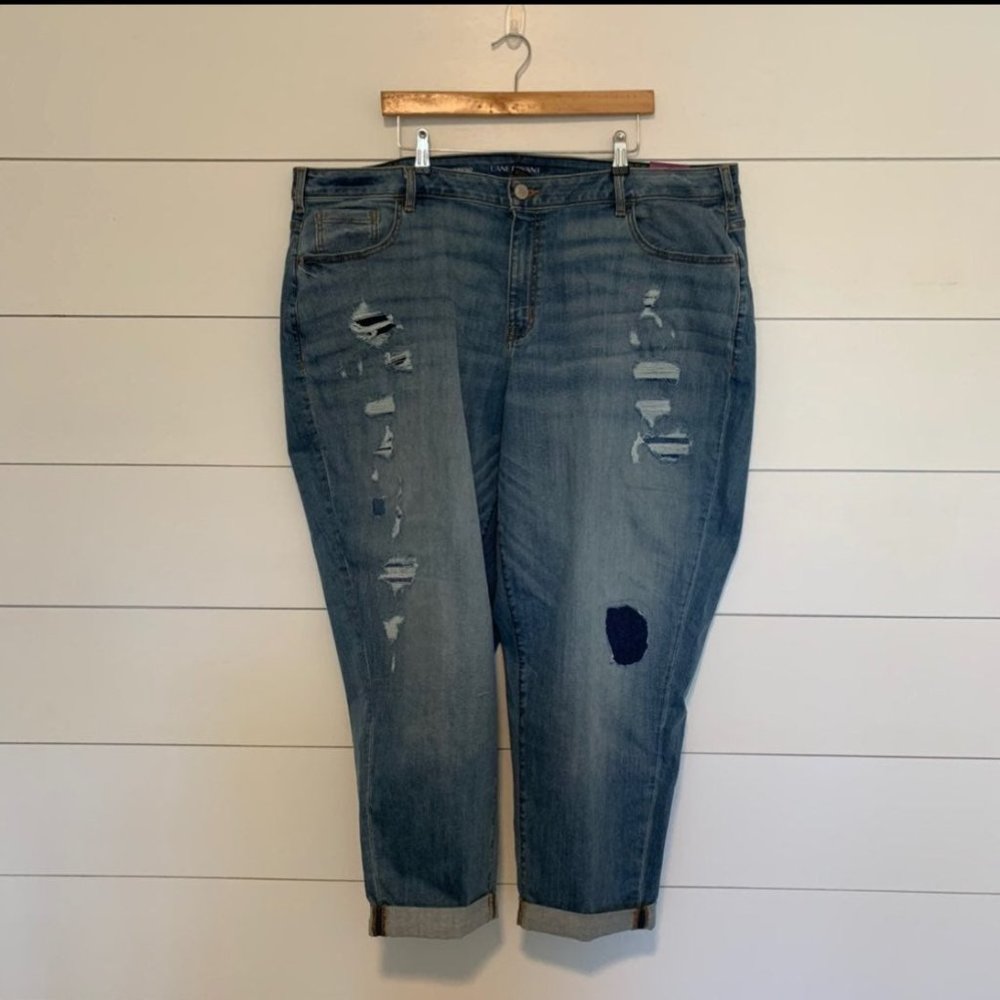 Lane Bryant Distressed Cropped Jeans